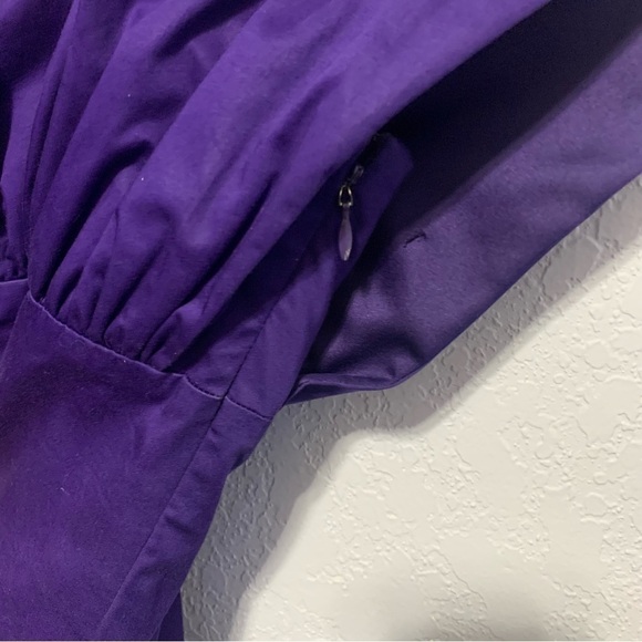 Ted Baker Gervase Purple Cocktail Dress Ruffle Strapless - Picture 4 of 7